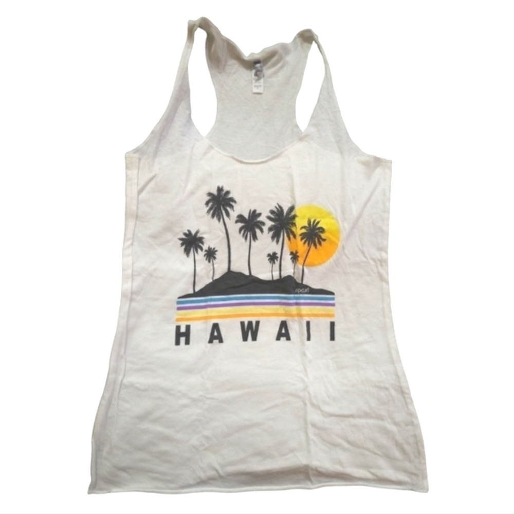 Rip Curl Tank Top Size Med Hawaii Tank Top Palm Trees Graphic Tank